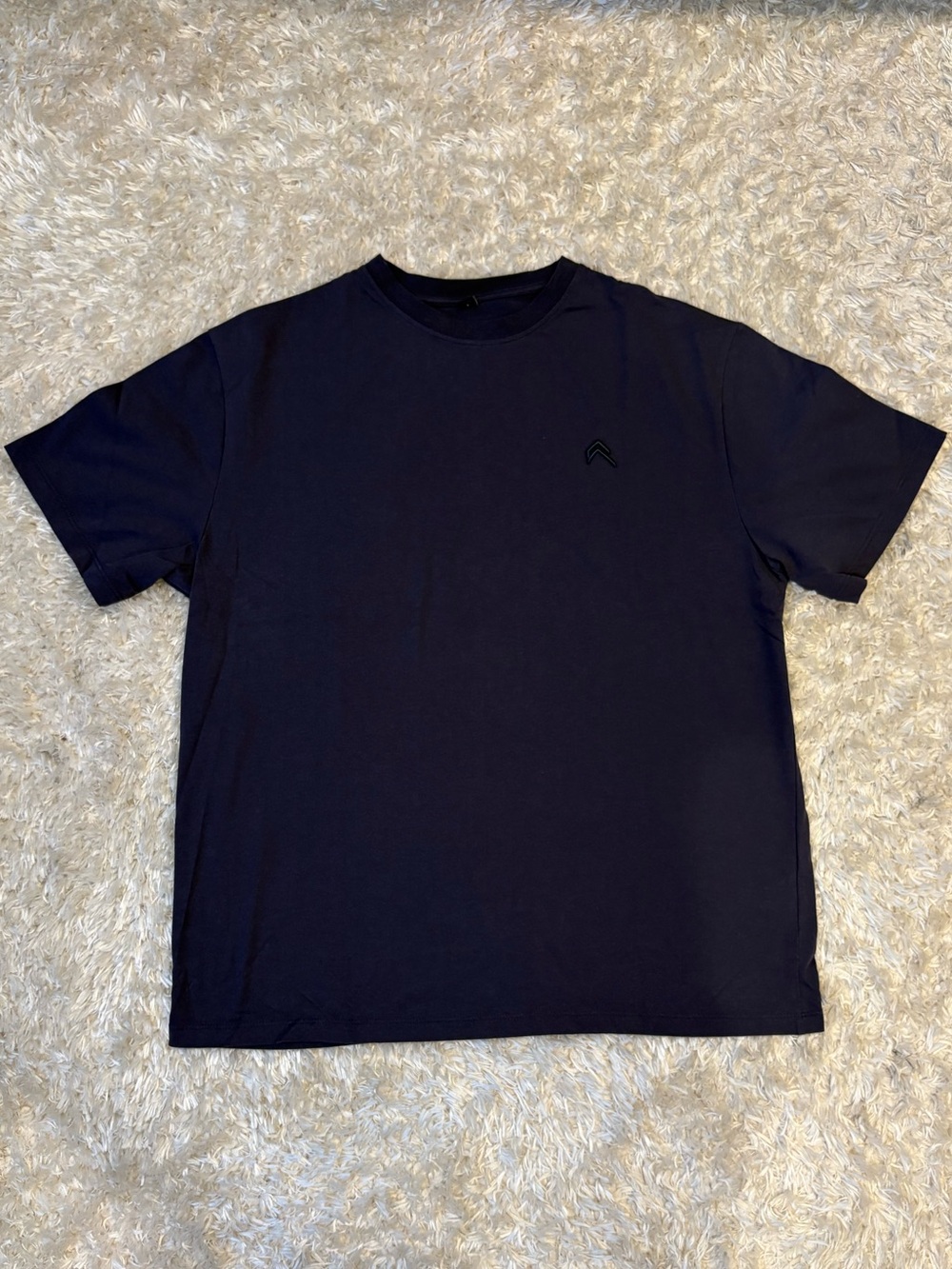 Oner Active Classic Oversized T Shirt True Blue Dark Navy Crewneck Embroidere
